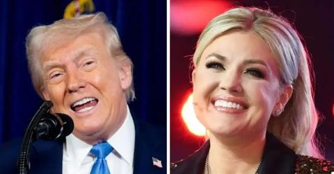 split photo of donald trump and erika kirk