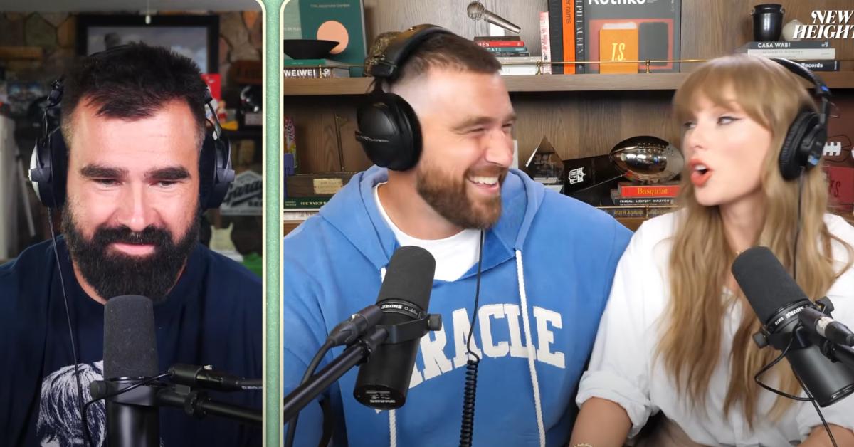 Image of Jason Kelce was shocked by how many fans tuned into Taylor Swift's 'New Heights' episode.