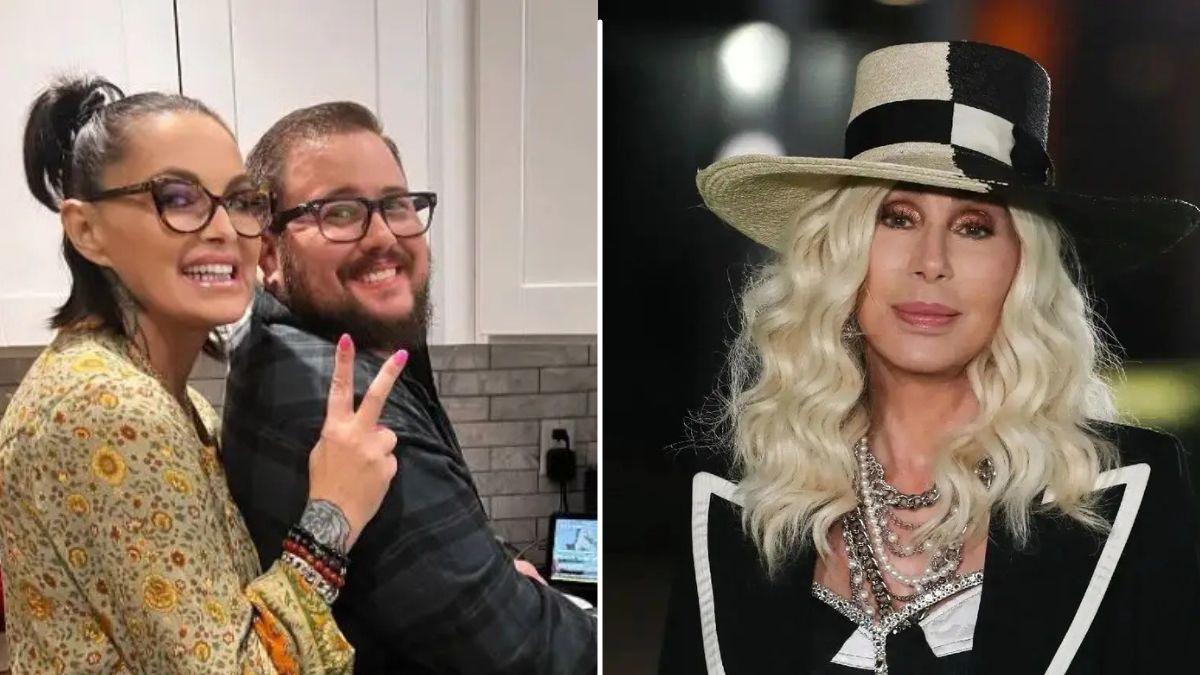image split of cher and Chaz bono