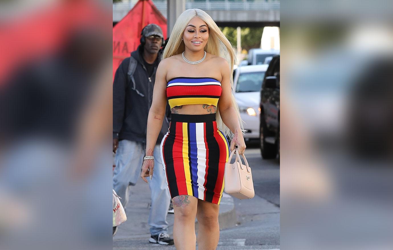 *EXCLUSIVE* Blac Chyna brings a Colorful Look to Downtown LA