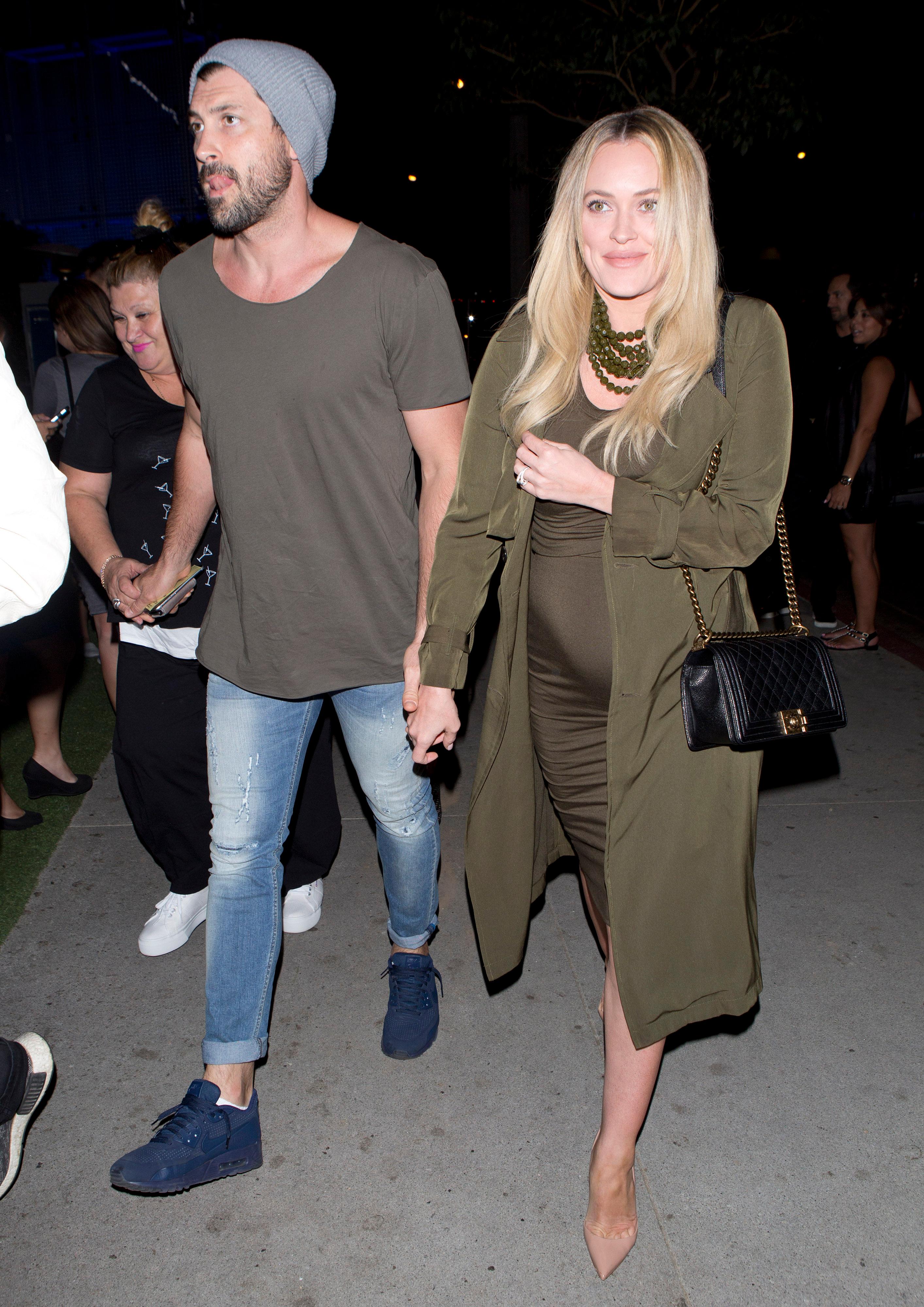 Peta Murgatroyd clearly appears to have tears in her eyes as her and partner Maksim Chmerkovskiy arrive for dinner at &#8216;BOA&#8217; Restaurant in West Hollywood, CA