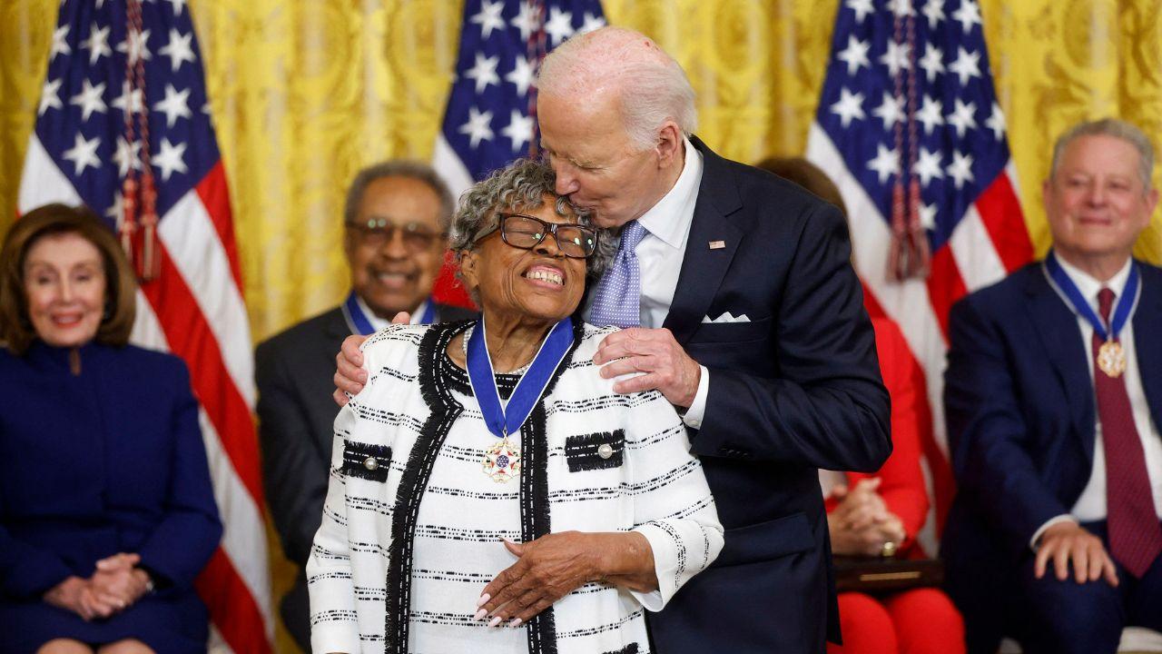Image of Opal Lee and President Joe Biden