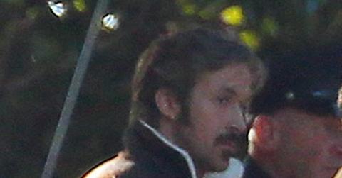 Ryan Gosling on the set filming his new movie "The Nice Guys" in Atlanta, Georgia