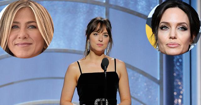 Angelina jolie dakota johnson jennifer anisto golden globes main