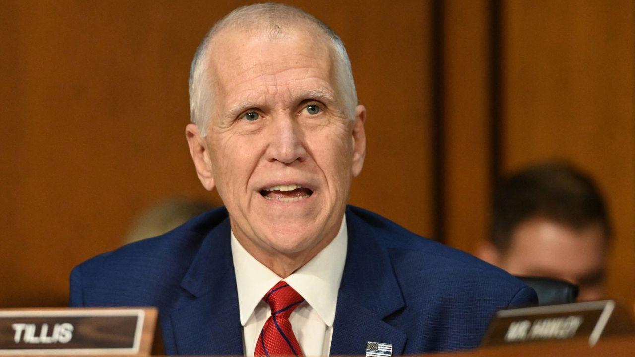 Photo of Senator Thom Tillis slammed the ad.