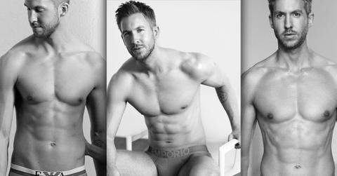 Calvin harris emporio armani shirtless