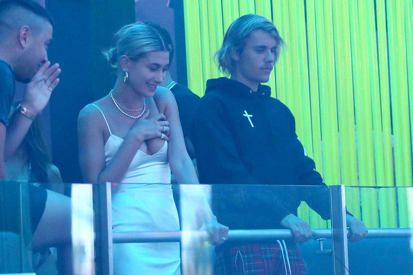 Justin Bieber and Hailey Baldwin at LIV on Sundays