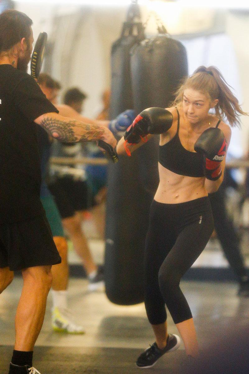 gigi hadid selena gomez boxing workout 03