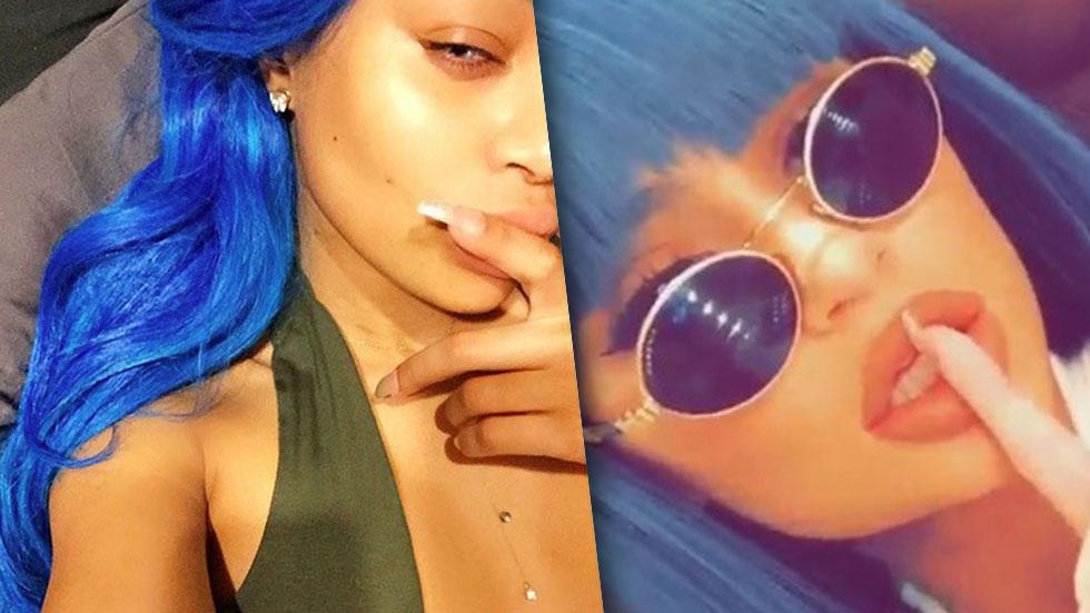 Kylie jenner blac chyna feud blue wig