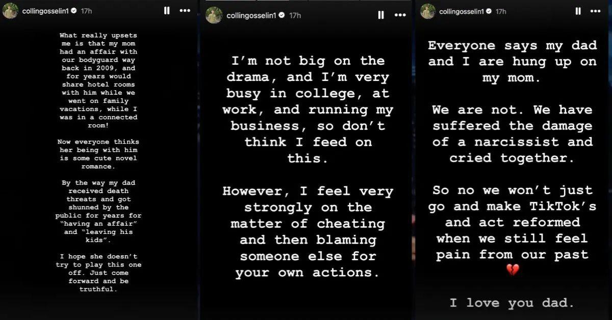 Photo of Collin Gosselin's Instagram Story posts