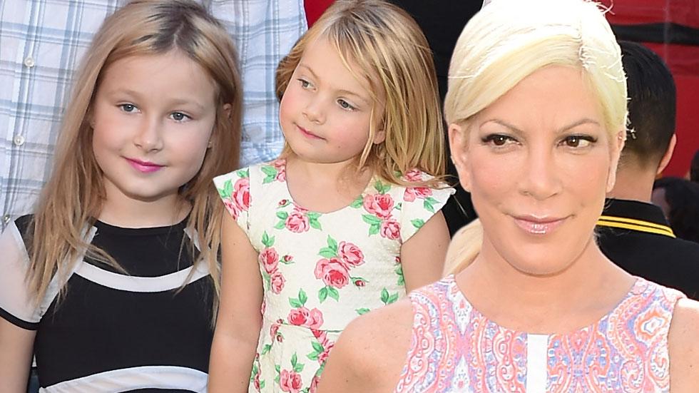 Tori spelling young daughters make up