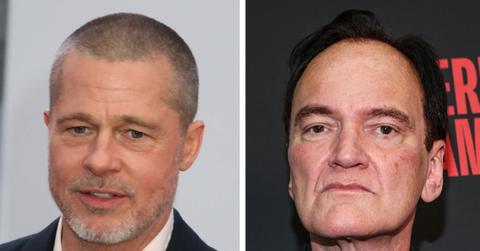 Split photo of Brad Pitt and Quentin Tarantino
