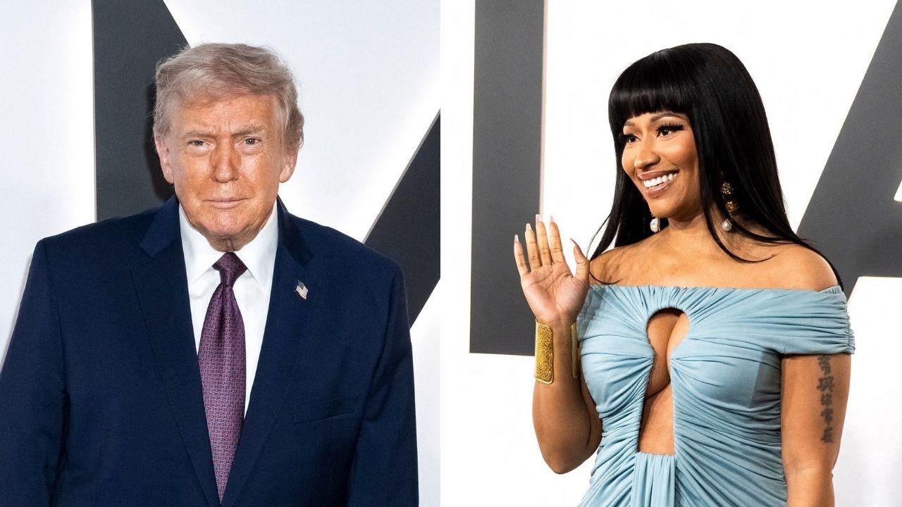 image of The rapper expressed her support for Donald Trump during the rally.