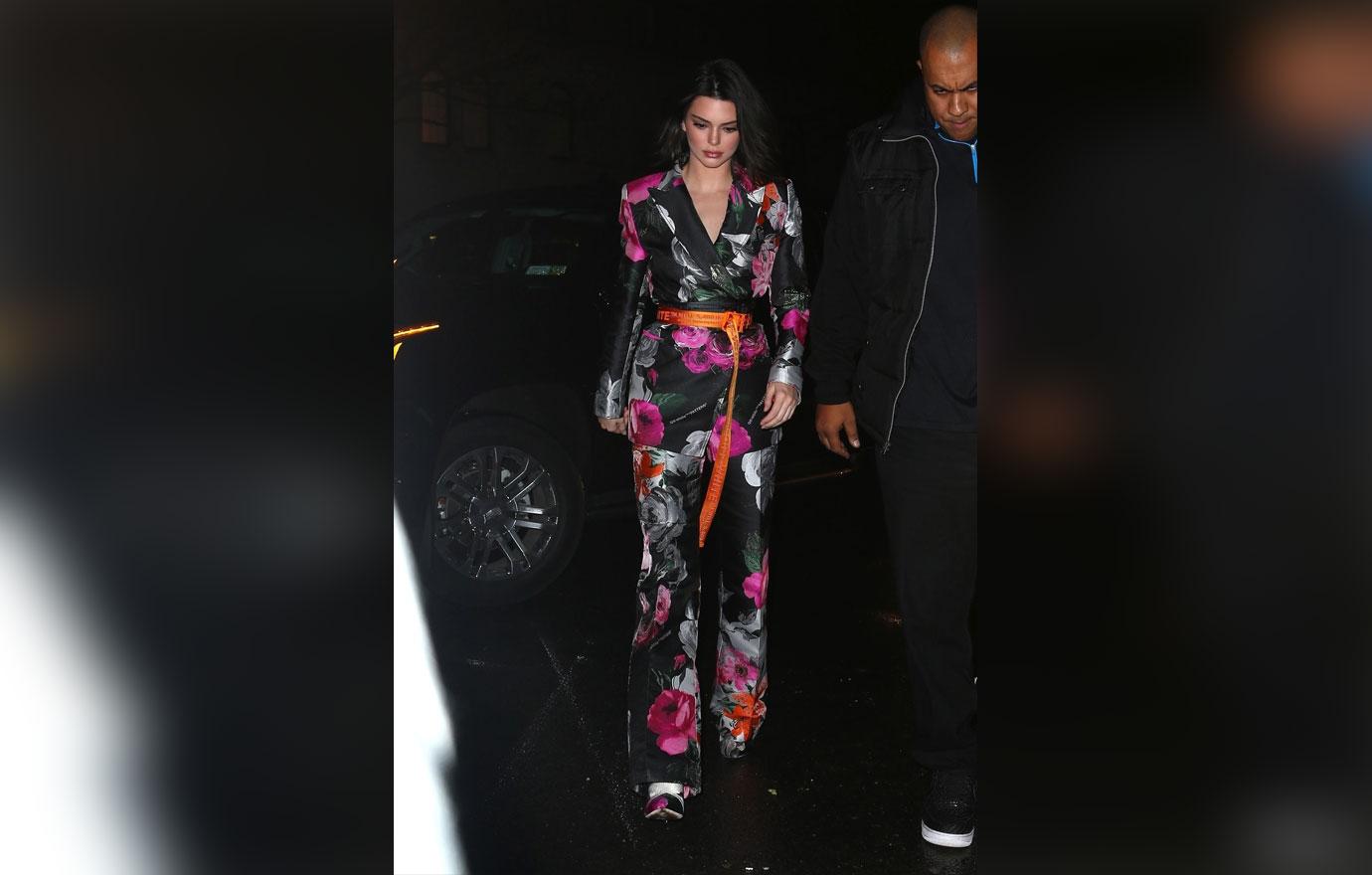 Kendall Jenner, Kaia Gerber, and Naomi Campbell arrives at the same club during NYFW