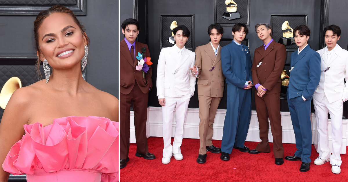 See BTS' Red Carpet Look at the 2022 Grammys