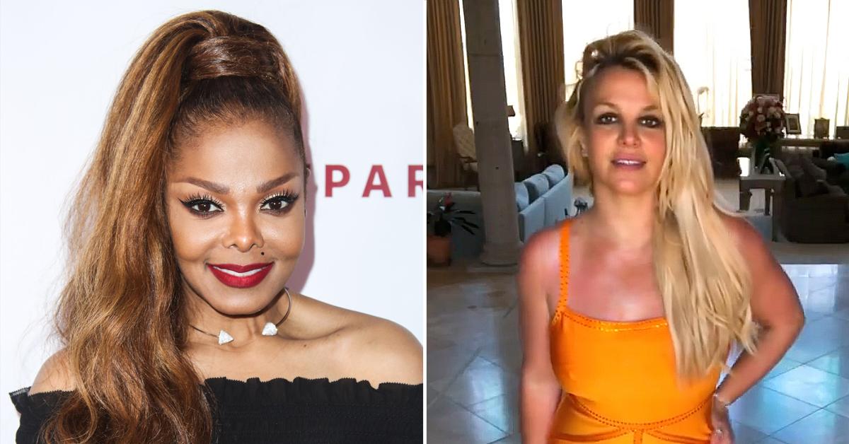 janet jackson reacts to britney spears dancing to thats the way love goes