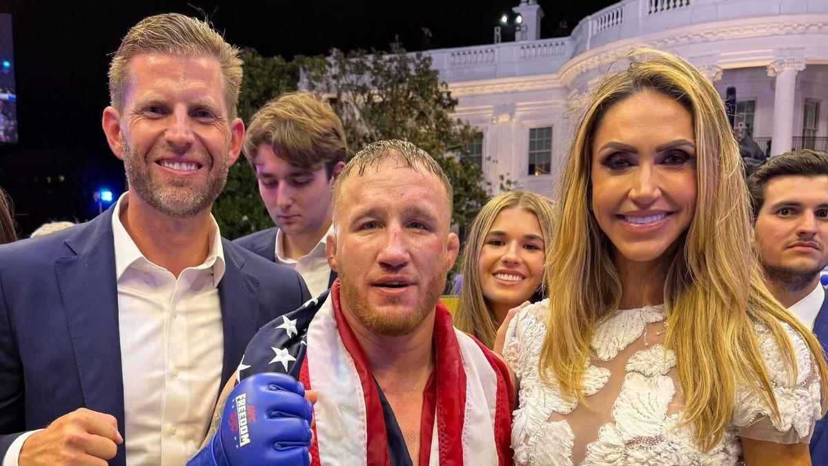 Photo of UFC star Daniel Cormier and Eric Trump claimed the viral screenshots were 'AI-generated.'