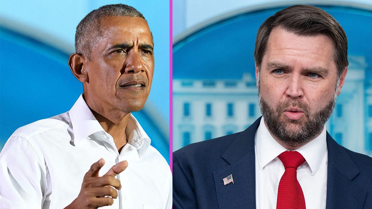 Composite photo of Barack Obama and J.D. Vance.