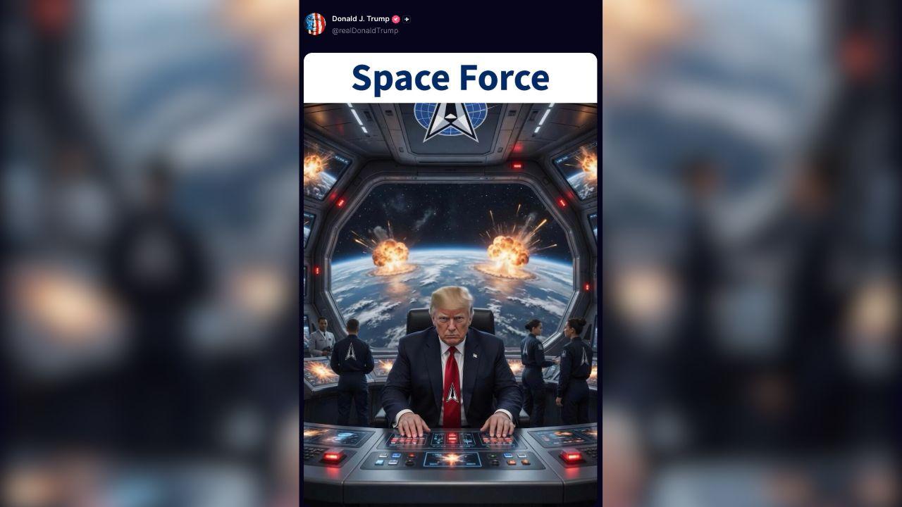 Image of Critics mocked the president’s AI-generated content as his online activity drew fresh attention.