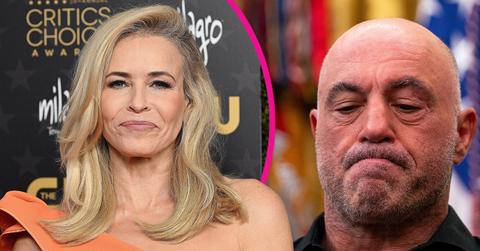 Composite photo of Chelsea Handler and Joe Rogan.