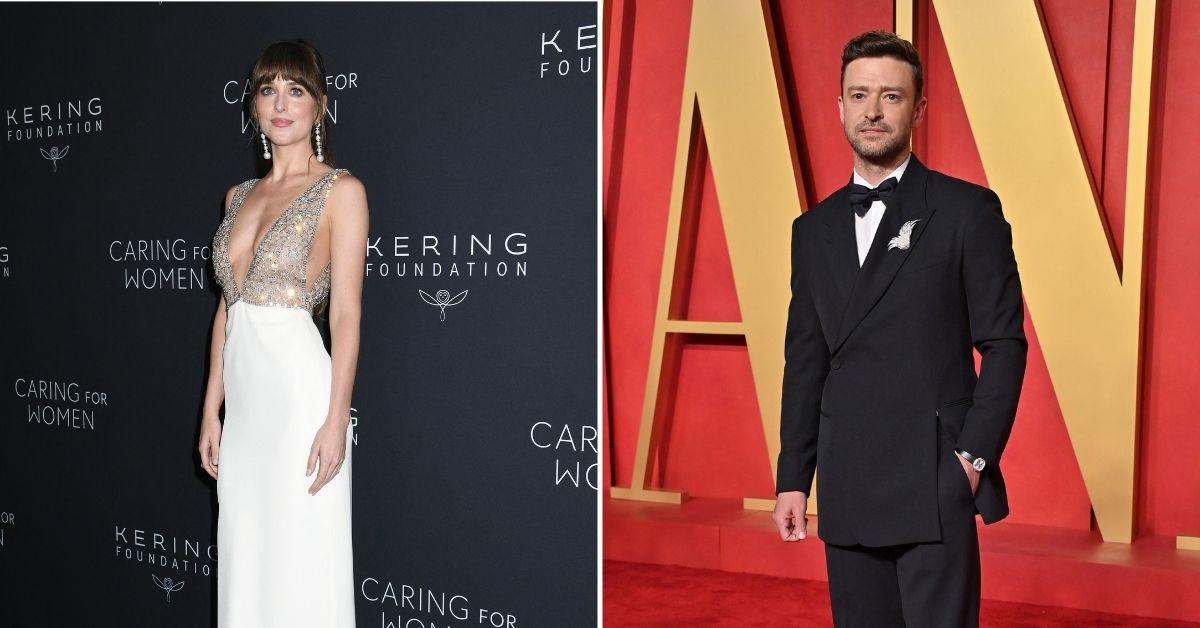 dakota johnson on first meeting with justin timberlake