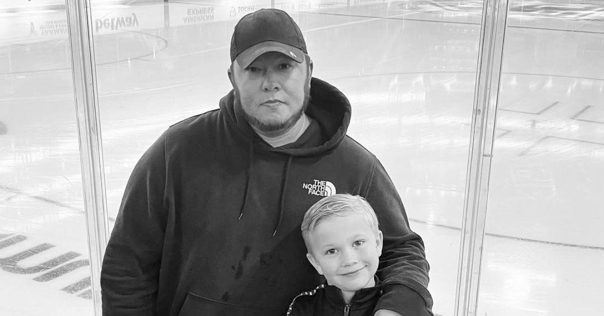 Photo of Emad Alayoubi and his son