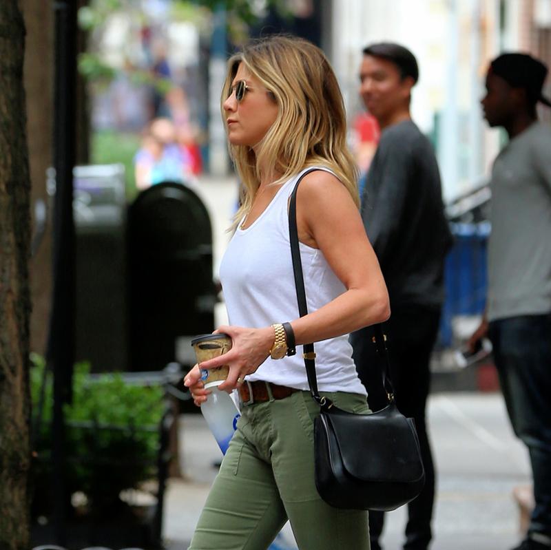 Actress Jennifer Aniston leaves for the gym