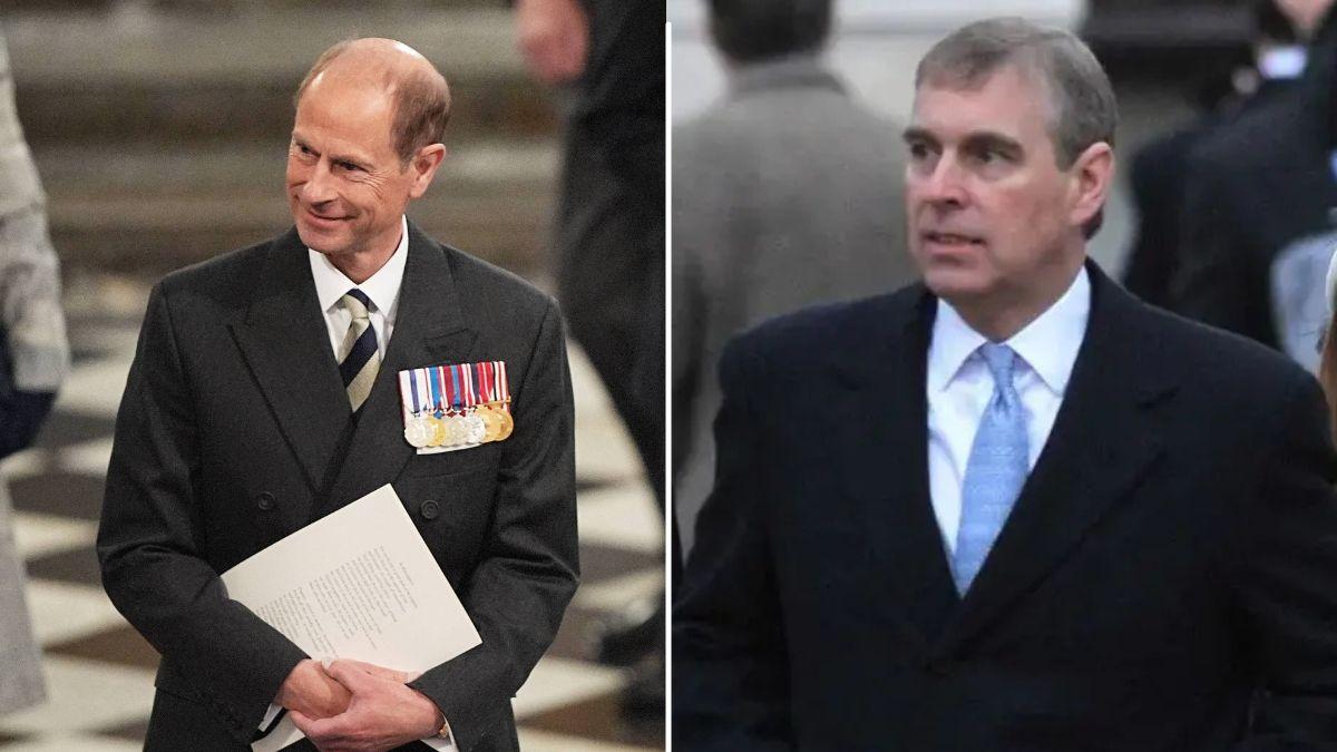 image split of prince Edward and prince Andrew