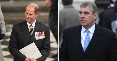 image split of prince Edward and prince Andrew