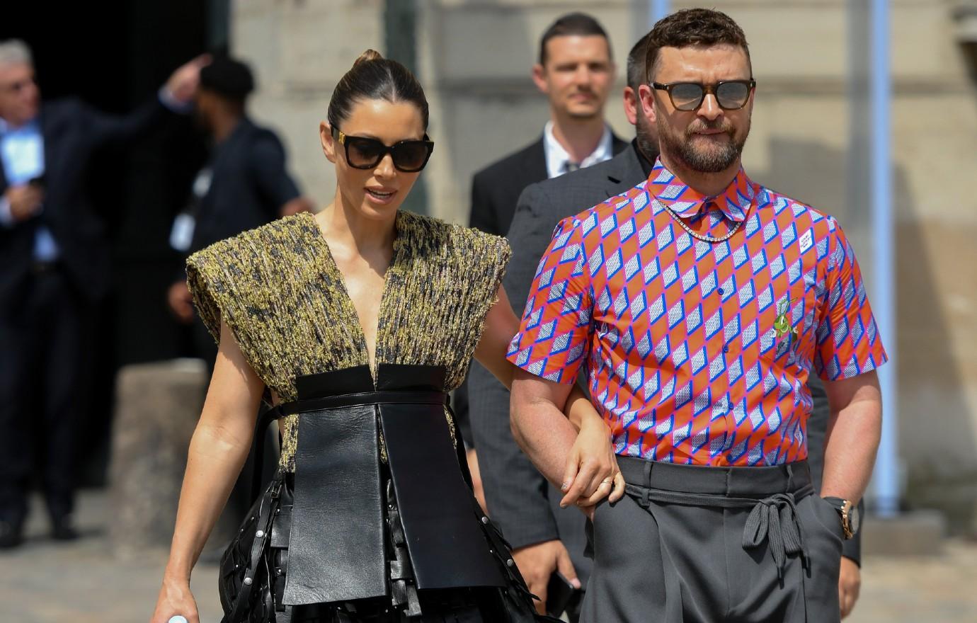 Bella Hadid stuns in navy crop top at Louis Vuitton's Paris Fashion Week  Men's show