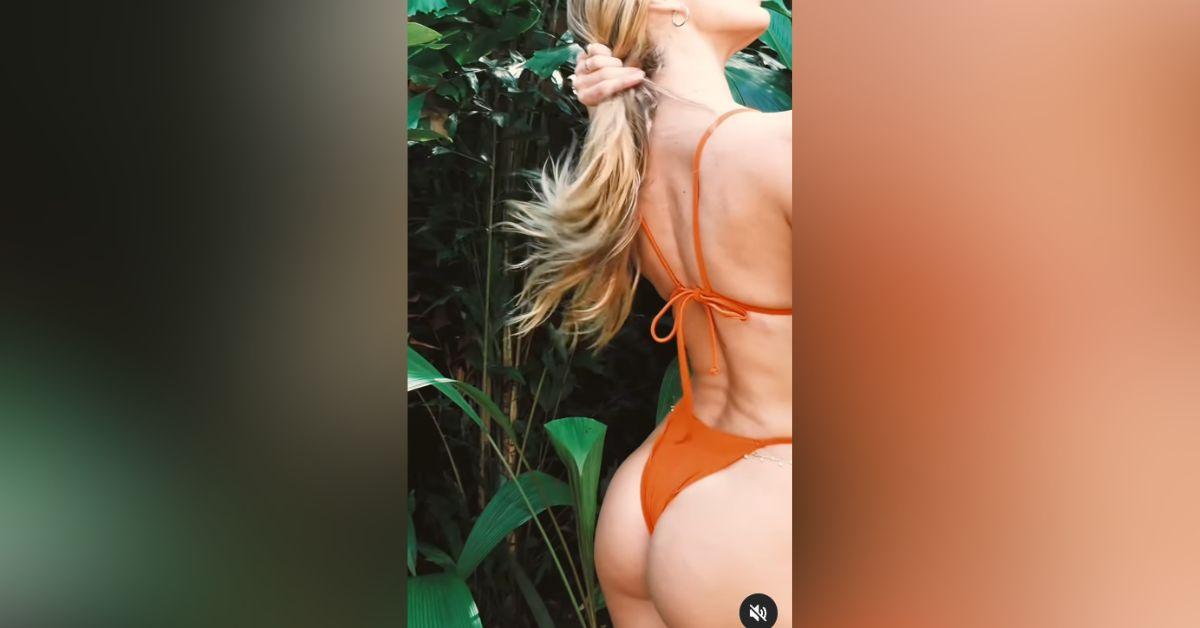 candace swanepoel orange bikini