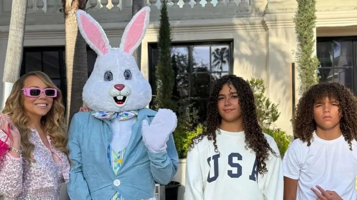 Photo of Moroccan Cannon joked that he had to crouch down to take photos with his mom and sister.