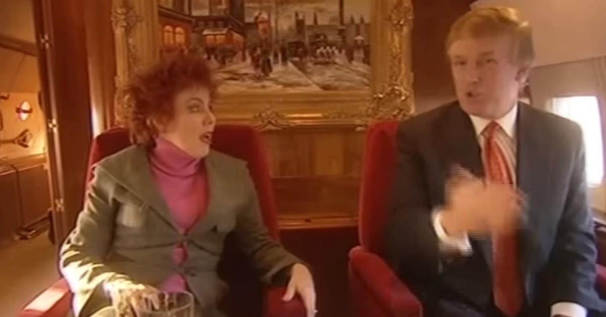 image of Ruby Wax was kicked off the now-president's plane at the time. 