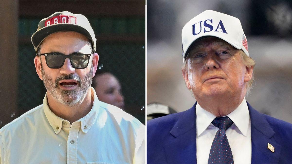Photo of Jimmy Kimmel and Donald Trump.