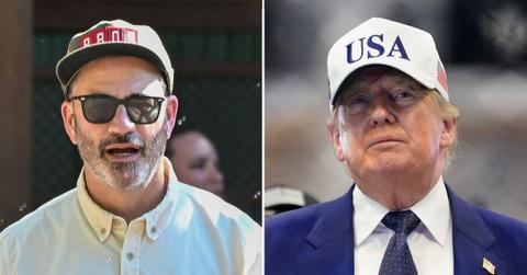 Photo of Jimmy Kimmel and Donald Trump.