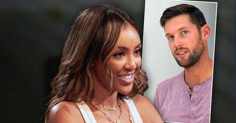 Bachelorette Tayshia Adams with Inset of Ex Josh Bourelle: Dished About Their Marriage — 5 Facts About Him