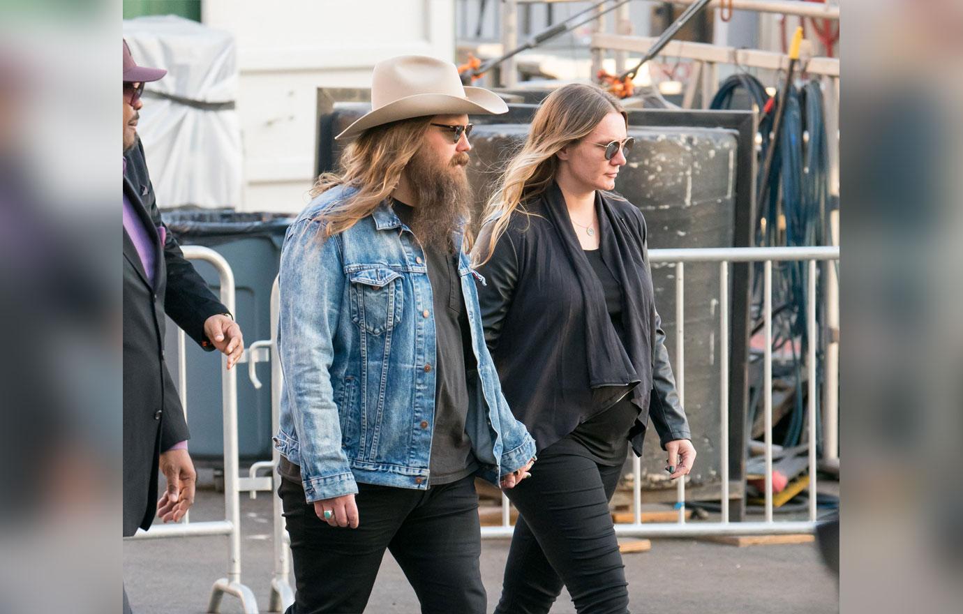 Chris Stapleton and Morgane Hayes at &#8216;Kimmel&#8217;