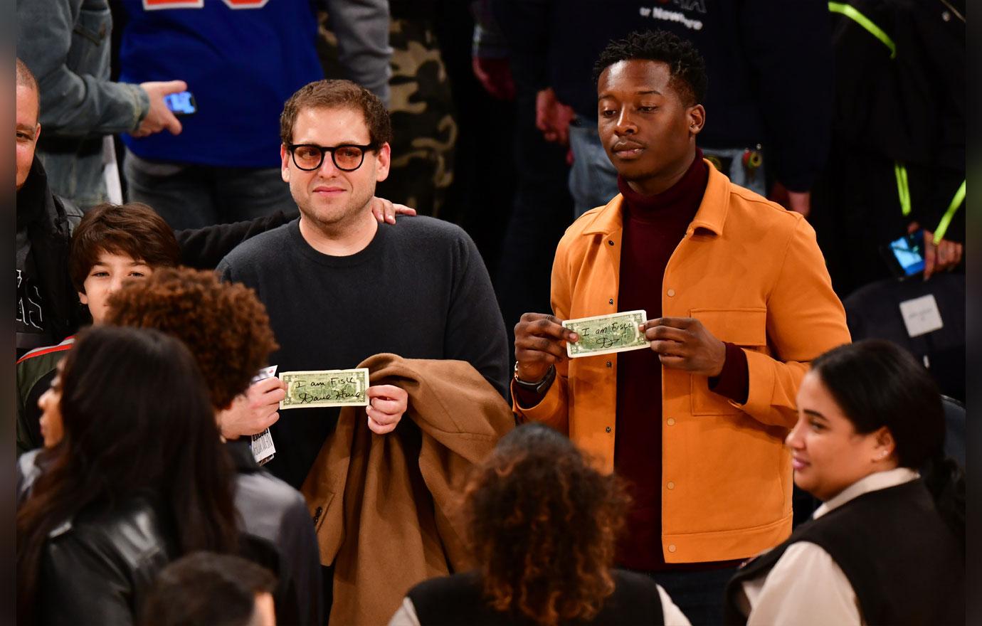 Jonah Hill Ben Stiller knicks game