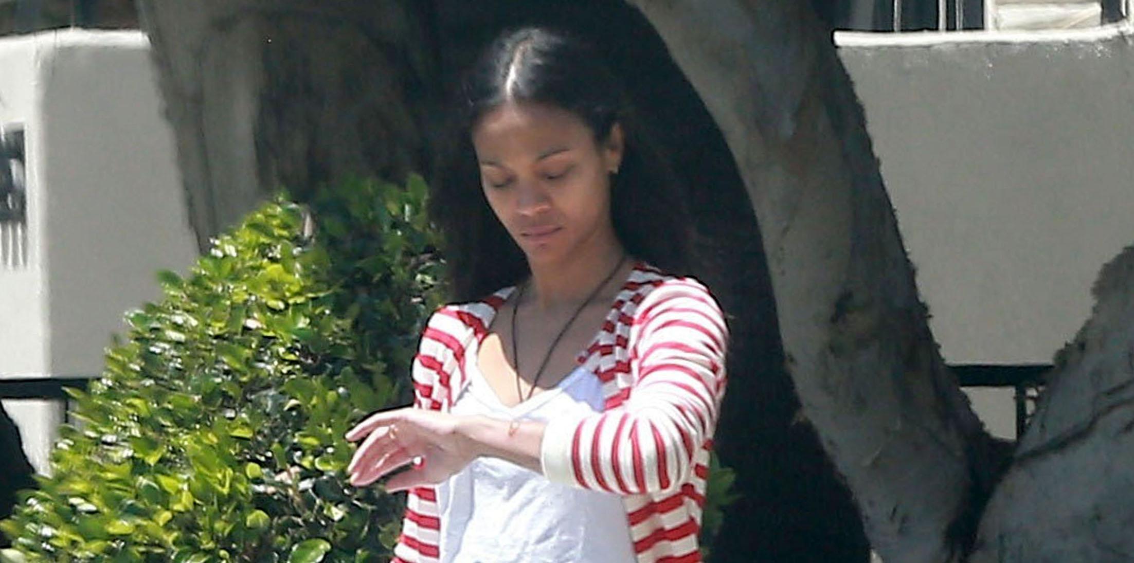 *EXCLUSIVE* Zoe Saldana takes her sons out for a play date