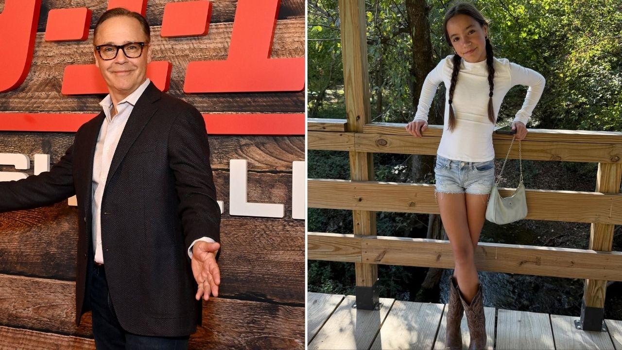 Split photo of Chad Lowe and Fiona Lowe