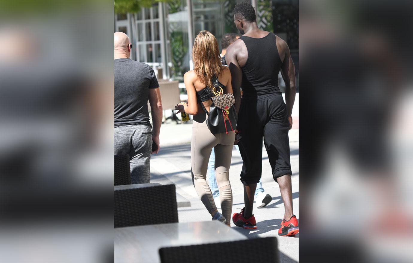 Teen Mom Farrah Abraham shows off her curves in yoga workout gear in Miami Beach