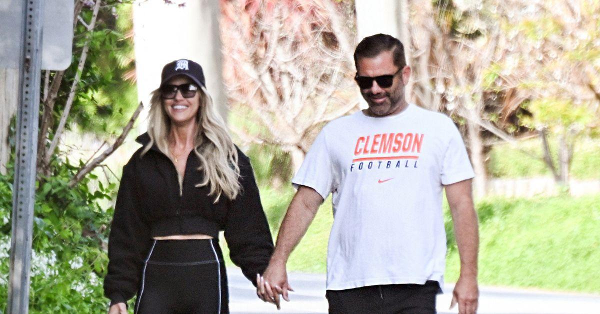 image of The reality star wore a strapless moss-green dress for the evening.