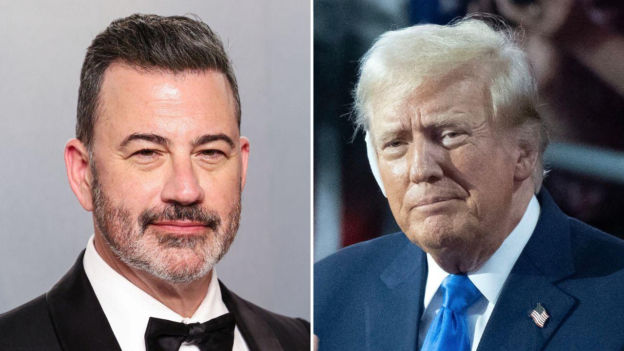Photo of Jimmy Kimmel and Donald Trump.