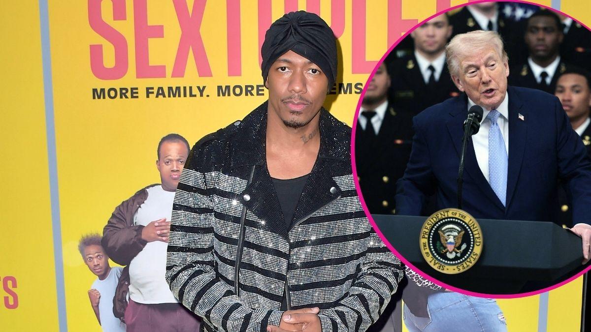 inset and image of trump and nick cannon