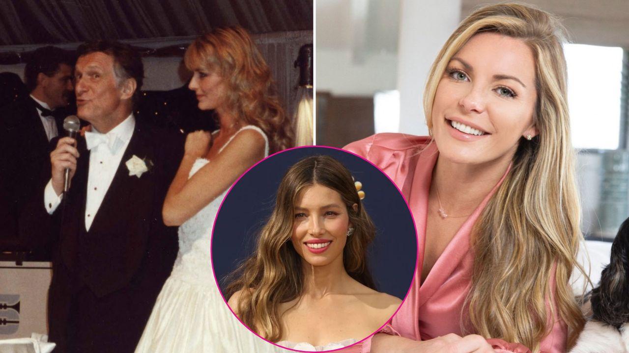 Hugh Hefner, Jessica Biel, Kimberly Hefner, Crystal Harris