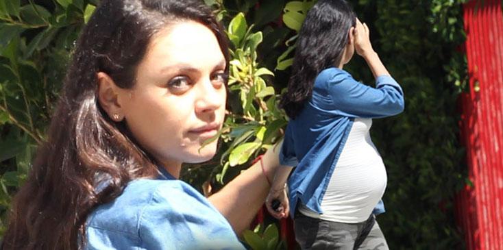 mila kunis baby bump pregnant