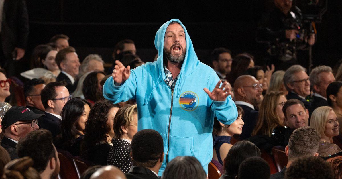 image of Adam Sandler defended his casual appearance at the Oscars.