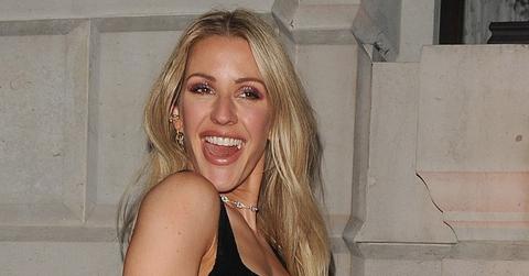 Ellie Goulding Smiling Wearing a Black Dress