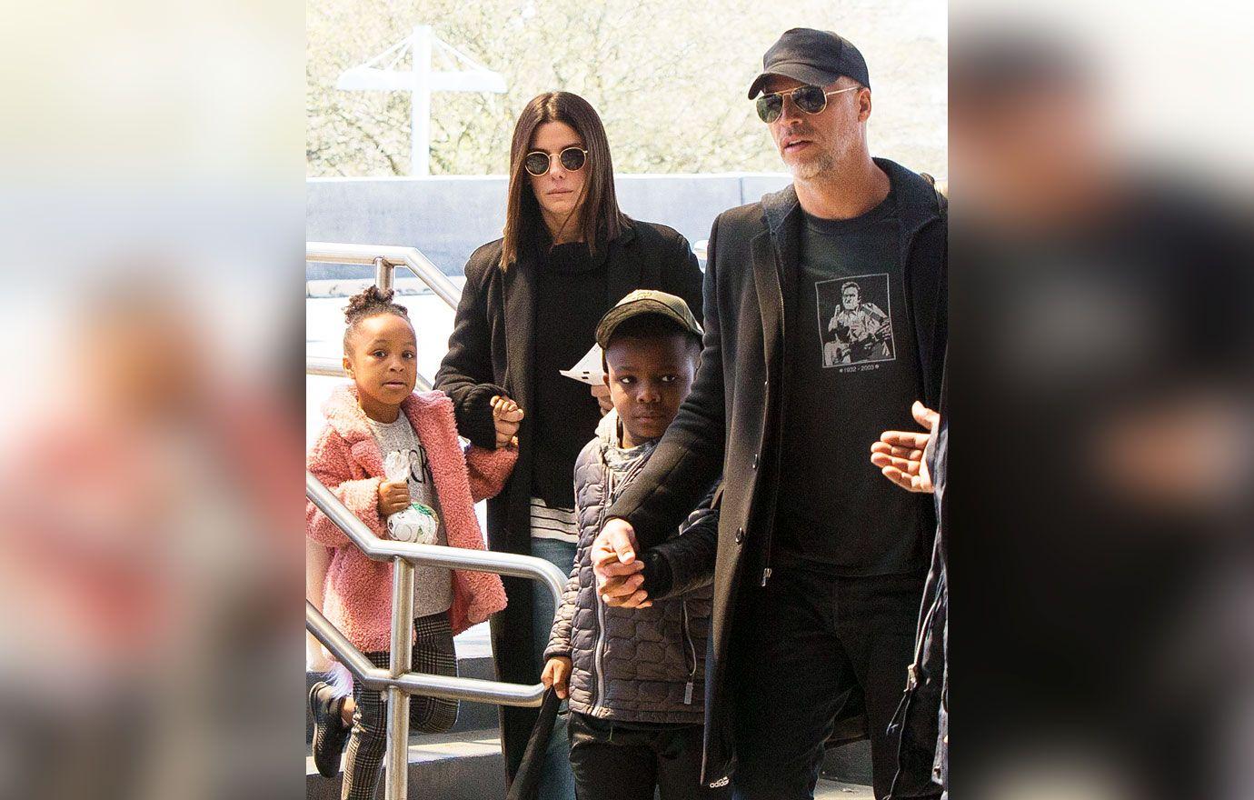 sandra bullock enjoying time away from hollywood in texas boyfriend bryan randall kids