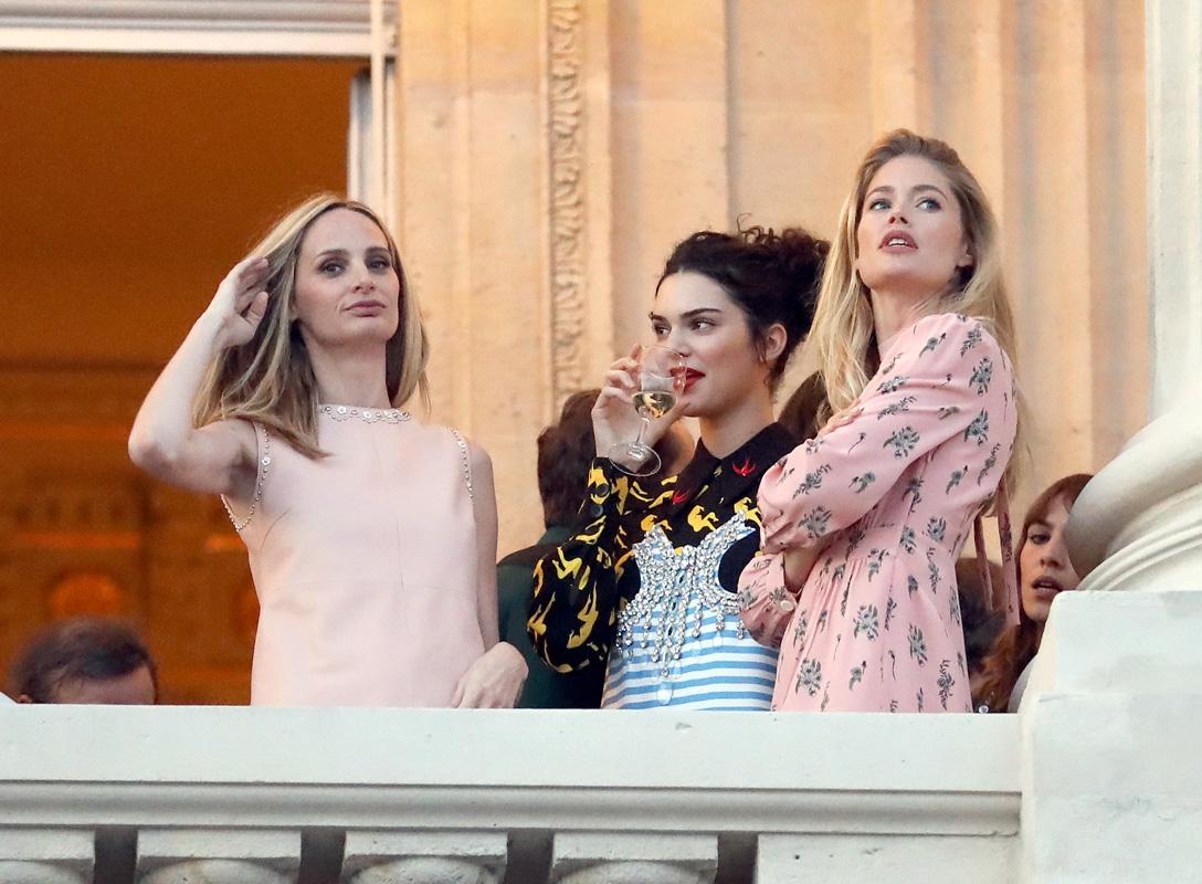 Kendall Jenner, Doutzen Kroes et Lauren Santo Domingo during Miu Miu Cruise Collection cocktail &amp; party in Paris